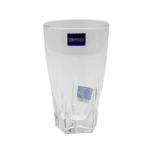 طقم 6 كاسات عصير مضلعة