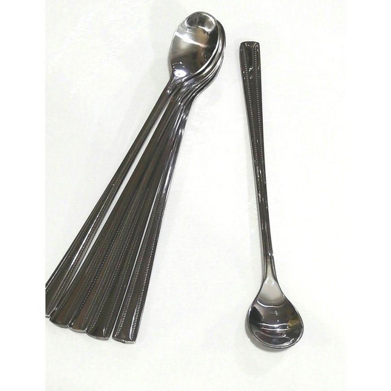 طقم 6 معالق يد طويلة مع نقشة - Image 4