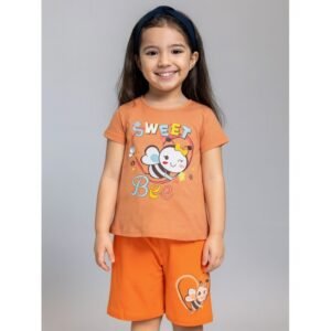طقم أطفال بناتي تيشيرت + شورت