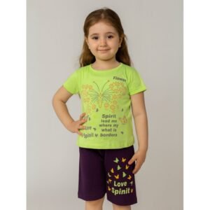 طقم أطفال قطعتين شورت + تيشيريت