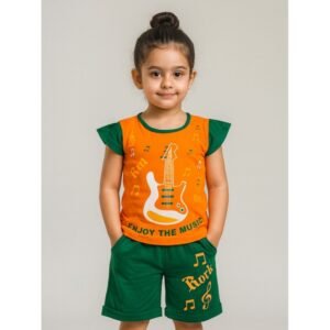 طقم أطفال قطعتين شورت + تيشيريت