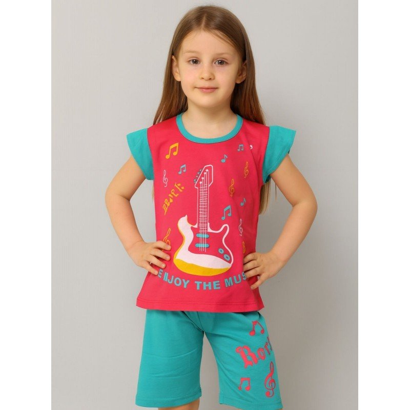 طقم أطفال قطعتين شورت + تيشيريت