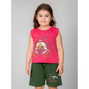 طقم أطفال قطعتين شورت + تيشيريت