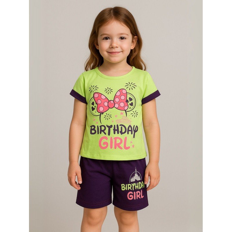 طقم أطفال قطعتين شورت + تيشيريت