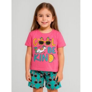 طقم أطفال قطعتين شورت + تيشيريت