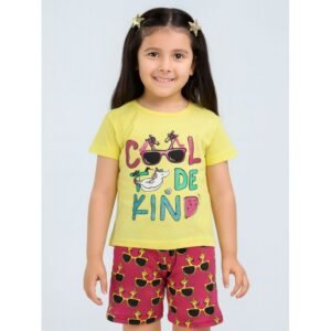 طقم أطفال قطعتين شورت + تيشيريت