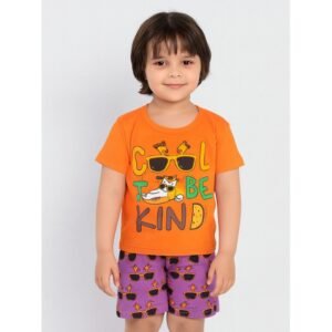 طقم أطفال قطعتين شورت + تيشيريت