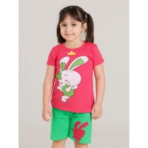 طقم أطفال قطعتين شورت + تيشيريت