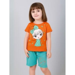 طقم أطفال قطعتين شورت + تيشيريت