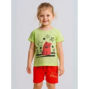 طقم أطفال قطعتين شورت + تيشيريت