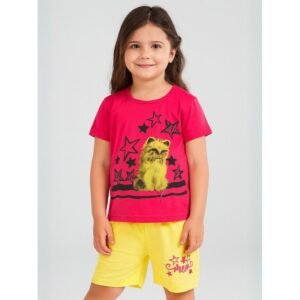 طقم أطفال قطعتين شورت + تيشيريت