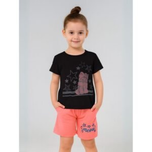 طقم أطفال قطعتين شورت + تيشيريت