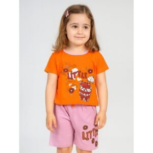 طقم أطفال قطعتين شورت + تيشيريت