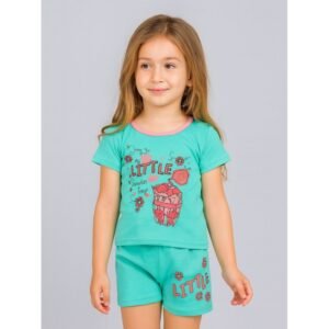 طقم أطفال قطعتين شورت + تيشيريت