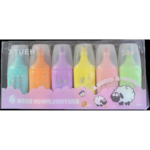 طقم أقلام فسفوري 6 الوان حجم ميني