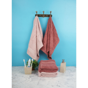 طقم بشاكير حمام 4 قطع روز و زهري ELLISON