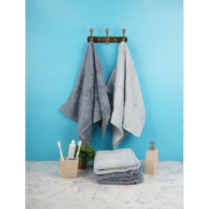 طقم بشاكير حمام 4 قطع كحلي و أزرق ELLISON