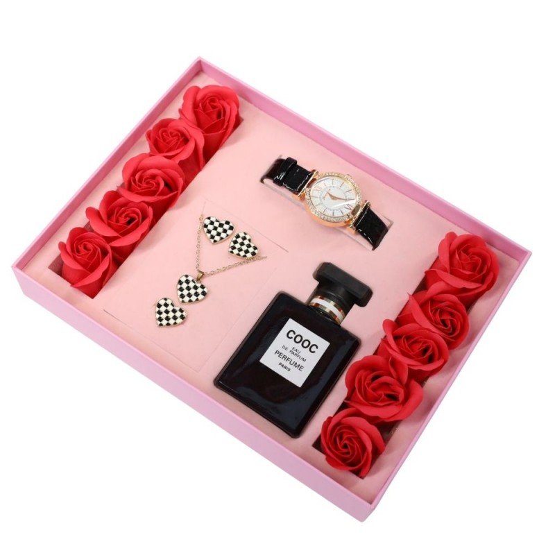 طقم اكسسوارات للنساء 4 قطع مع عطر كوكو