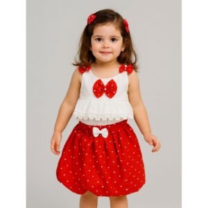 طقم بناتي قطعتين بلوزة وتنورة