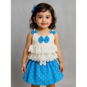 طقم بناتي قطعتين بلوزة وتنورة