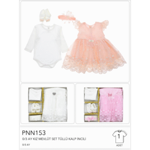 طقم بناتي لحديثي الولادة من 4 قطع بألوان متعددة