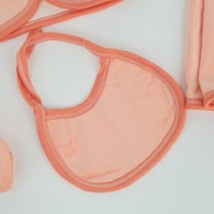 طقم بيبي 5 قطع للأطفال لون برتقالي