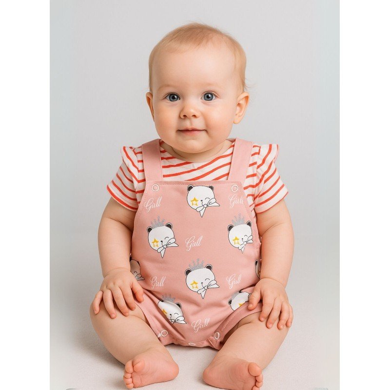 طقم بيبي تيشيرت وأفرهول للأطفال