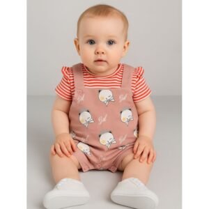 طقم بيبي تيشيرت وأفرهول للأطفال