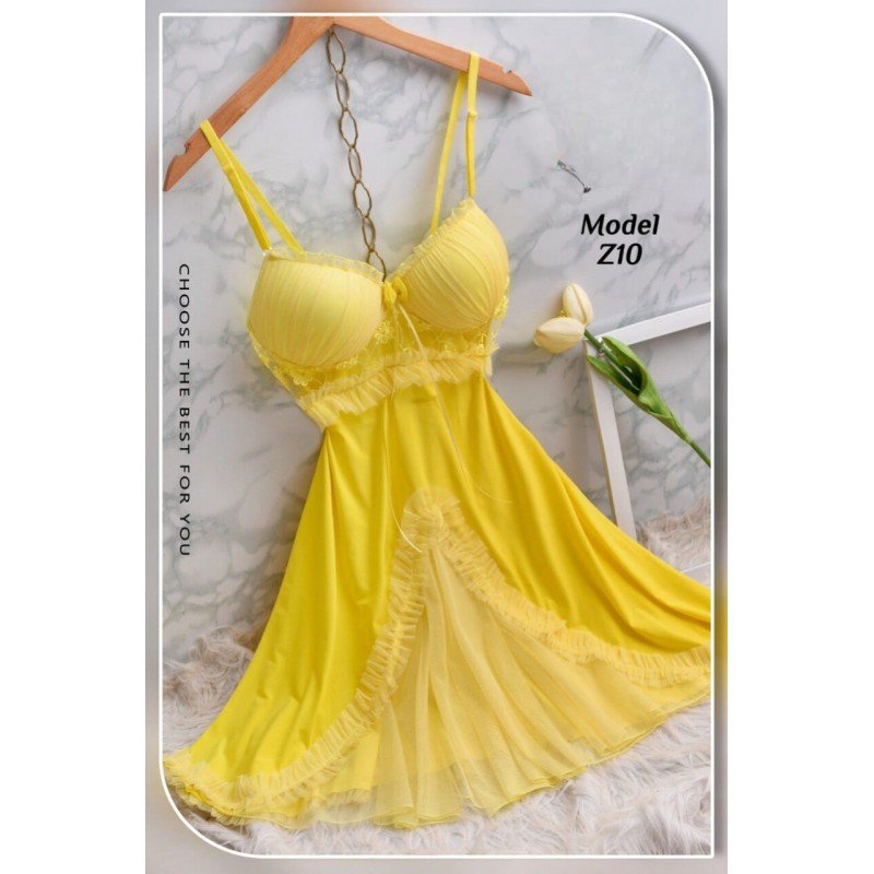 طقم بيبي دول لون أصفر One Size