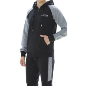 طقم تريننج جاكيت + بنطلون قماش مجكر خريفي ربيعي