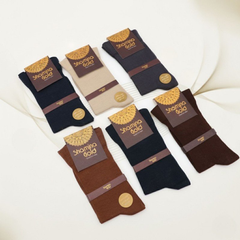 طقم جوارب خاص بمرضى السكري (6 أزواج) للرجال بألوان متعددة