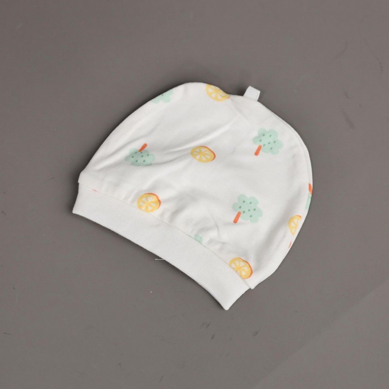 طقم حديثي الولادة 5 قطع لون أبيض بتصميم شجرة وحبة برتقال