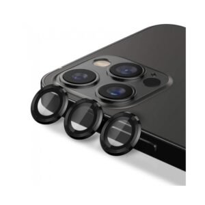 طقم حماية 3 قطع لعدسات كاميرا لايفون 13Pro Max/13Pro - لون أسود