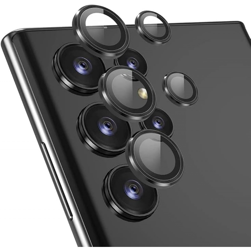 طقم حماية لعدسات كاميرا هاتف جلاكسي اس 23 الترا