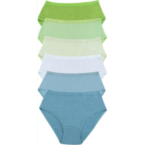 طقم داخلي (6 قطع) قطن من milk للنساء بألوان سادة متعددة