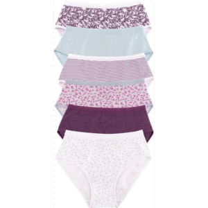 طقم داخلي (6 قطع) قطن من milk للنساء بألوان متعددة