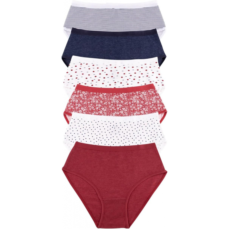 طقم داخلي (6 قطع) قطن من milk للنساء بألوان متعددة