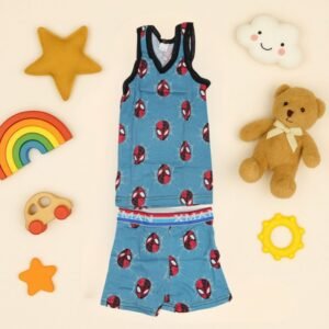 طقم داخلي (شباح وبوكسر) قطعتين ولادي لون أزرق