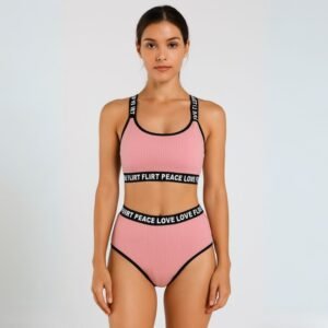 طقم داخلي نسائي قطعتين لايكرا One Size