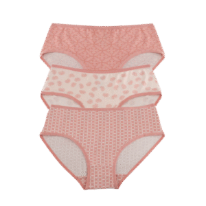 طقم داخلي نسائي قطن من milk مُكون من 3 قطع بألوان متعددة