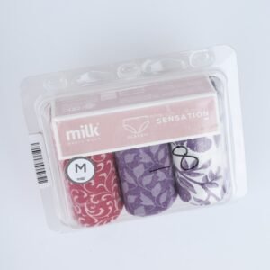 طقم داخلي نسائي قطني مُكون من 3 قطع بألوان متعددة