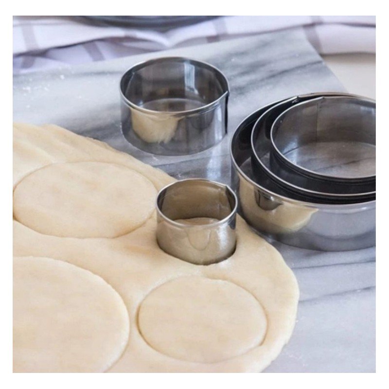 طقم 5 قطاعات دائرية للعجين والحلويات