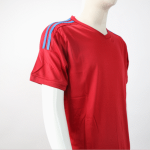 طقم رياضي (تيشيرت وشورت) للشباب لون أحمر وأزرق