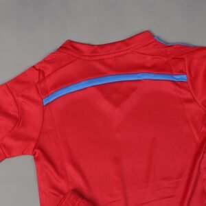 طقم رياضي (تيشيرت وشورت) للأطفال لون خمري وأصفر فسفوري