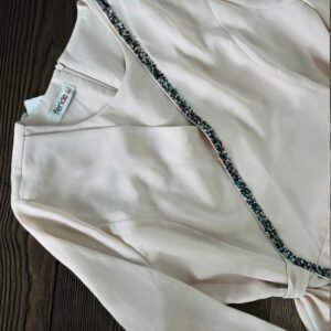 طقم ستاتي طويل قطعتين لون بيج