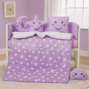 طقم سرير بيبي (7 قطع) لون بنفسجي