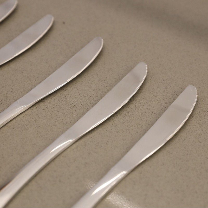 طقم سكاكين ستانلس ستيل18/10 لون فضي 6 قطع