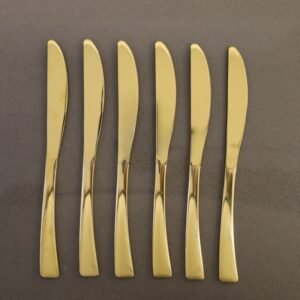 طقم سكلكين ستانلس ستيل 18/10 لون ذهبي 6 قطع