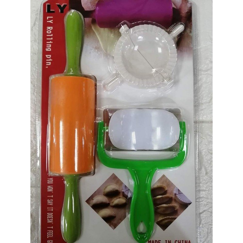 طقم 3 قطع شوبك صغير + قطاعة عجين دائرية + قطاعة سمبوسك