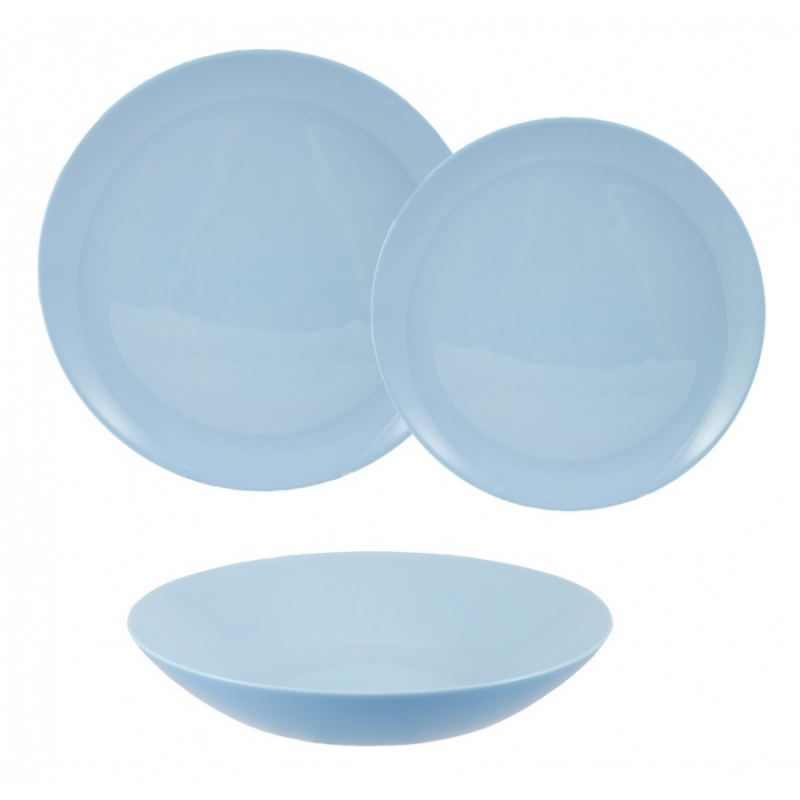 طقم صحون 18 قطعة من لومينارك لون ازرق